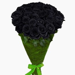 25 черных роз